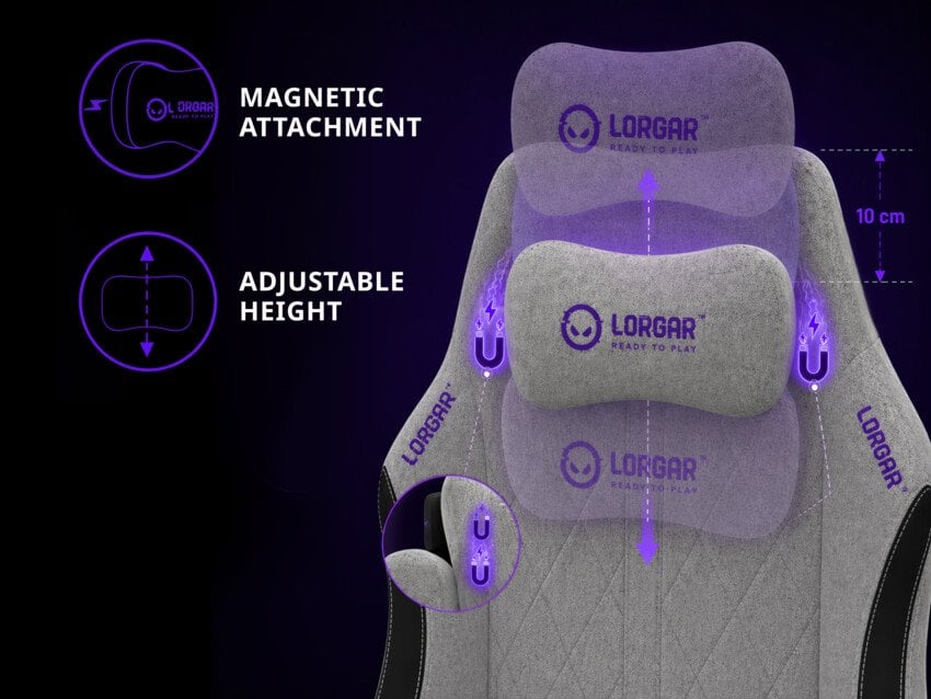 LORGAR CHA41, Ergonomic Gaming Chair Advanced, Modrá