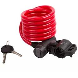 M-WAVE S 10.18 spiral - red 233863 - Příslušenství na kolo - Zámky