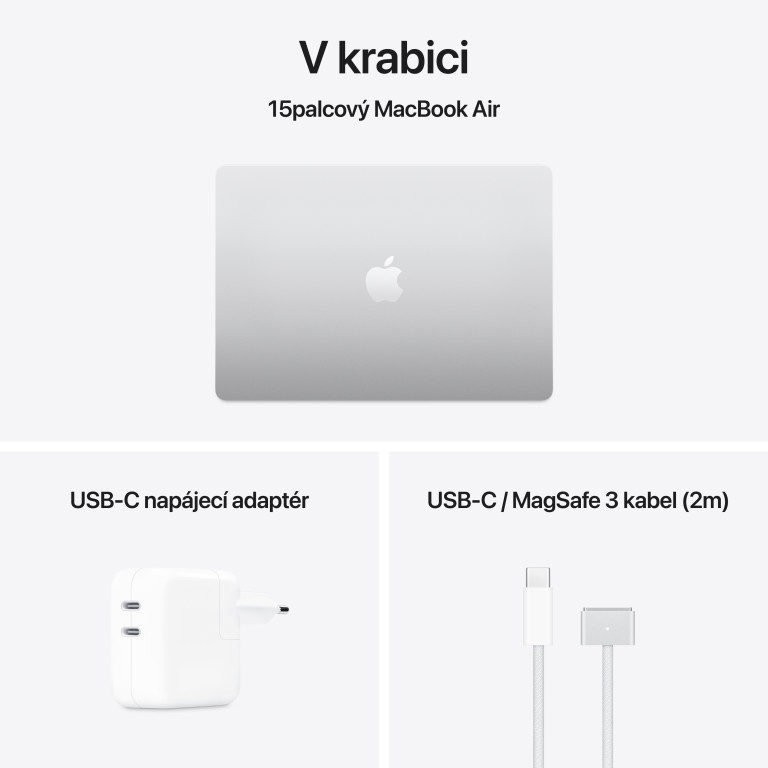 MacBook Air 15,M4 24GB/512GB SSD - strieborný