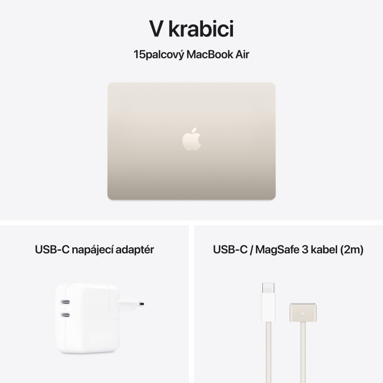 MacBook Air 15 M4 512 GB Hviezdne biely