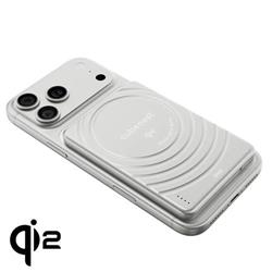Magnetická bezdrôtová powerbanka Cubenest Qi2 SlimDual 5000 mAh SQ1B3D - strieborná