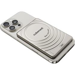 Magnetická bezdrôtová powerbanka Cubenest SlimDual 5000 mAh S1B3D - titánová