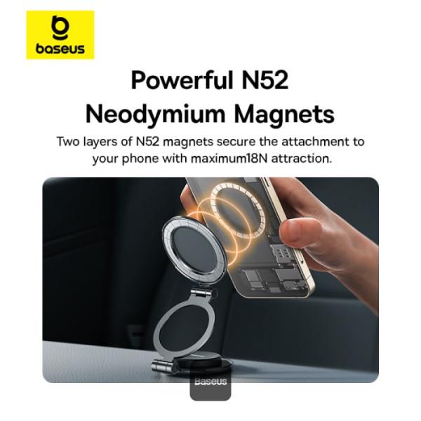 Magnetický držiak do auta Baseus MagPro Series II s prísavkou čierny