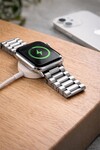Magnetický kábel Swissten pre Apple Watch, USB-C, 1,2 m, biely