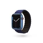 Magnetický remienok Epico pre Apple Watch 42/44/45 mm - čierny/modrý