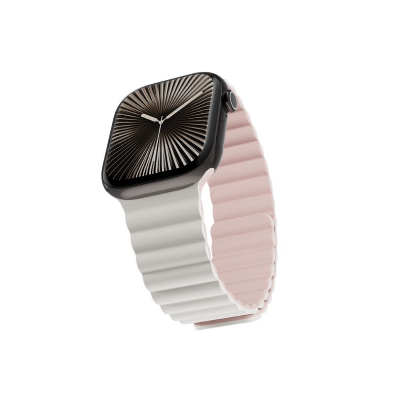 Magnetický remienok Epico pre Apple Watch 42/44/45 mm - ružový/sivý