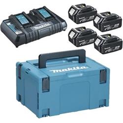 Makita 197626-8 set Li-ion LXT 18V 4pcsBL1850B 1pcDouble chargerDC18RD 1pcMakpac