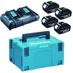 Makita 197970-3 Aku sada 4xBL1830B + dvojnabíječka DC18RD + systainer - Nabíječky