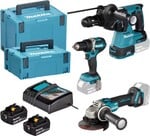 MAKITA Aku súprava DDF484+DGA504+DHR243 Li-ion LXT 18V/5,0Ah