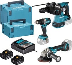 MAKITA Aku súprava DDF484+DGA504+DHR243 Li-ion LXT 18V/5,0Ah