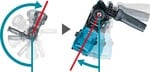 MAKITA Akumulátorové kladivo s vymeniteľným skľučidlom a AWS Li-ion XGT 40 V/4,0 Ah, Makpac