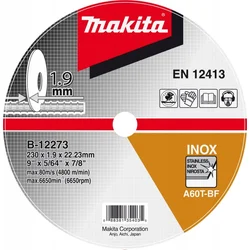 Makita B-12273 rezný kotúč 230x1,9x22 z nehrdzavejúcej ocele
