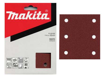 MAKITA brúsny papier 102x114mm 6 otvorov K40 10ks=oldP-01476