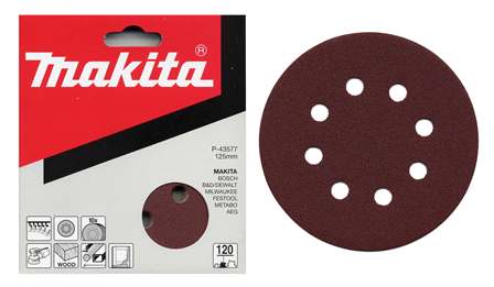 MAKITA brúsny papier na suchý zips 125mm 8 otvorov K120 10ks=oldP-00511