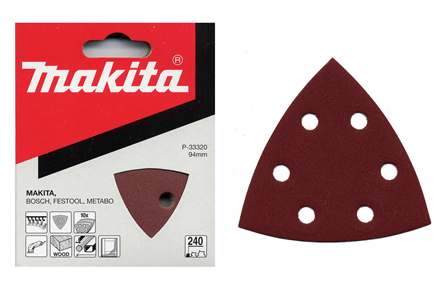 MAKITA brusný papír suchý zip 94x94x94mm 6 děr K120 10ks=oldP-01600