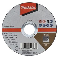 Makita D-65953 rezný kotúč 115x1,2x22,23 z nehrdzavejúcej ocele