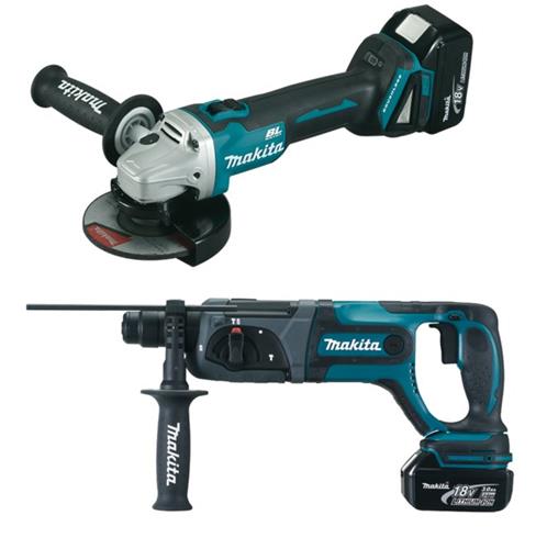 Makita DLX2153TJ1 Aku sada DGA504+DHR241 Li-ion LXT 18V/5,0Ah