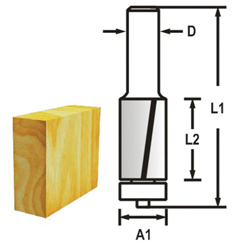 MAKITA Drážkovacie frézy 2 Stopka frézy 8 mm,12,7x26x69 mm