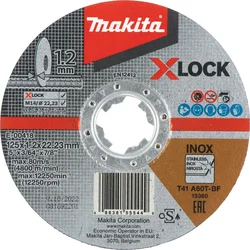 Makita E-00418 rezný kotúč z nehrdzavejúcej ocele X-LOCK 125x1,2 mm