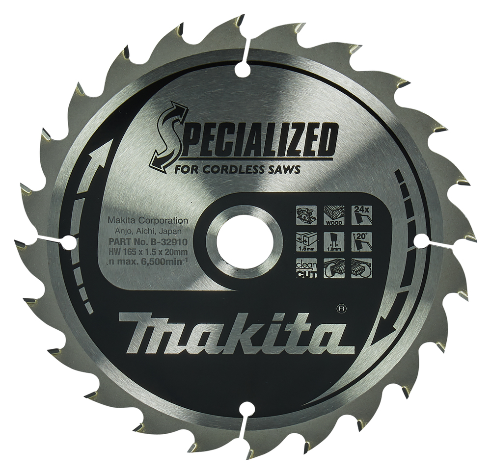MAKITA pílový kotúč SPECIALIZED 165x1,5x20mm 24Z pre akumulátorové píly = starý B-