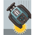 Makita SKR001Z Aku automatický stavební laser, zelený