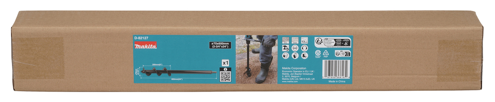 MAKITA zemný vrták šesťhran 70x600 mm D-82127