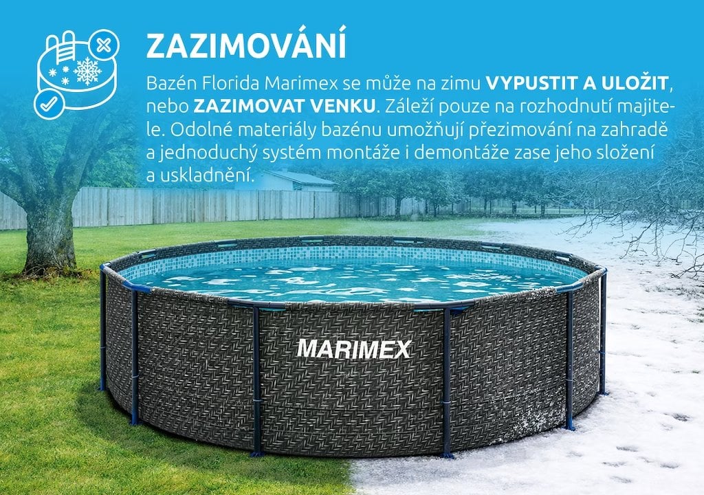 MARIMEX Bazén Florida 3,66x0,99 m so skimmerom - motív RATAN