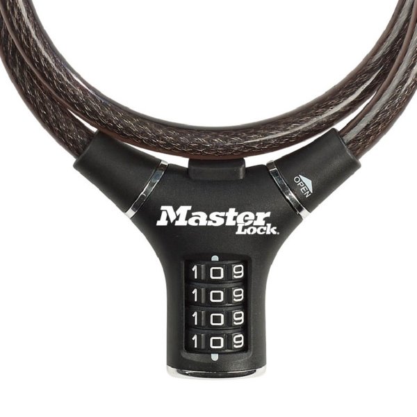 Master Lock Oceľové kombinačné lanko na bicykel 8229EURDPRO - 0,9m čierne