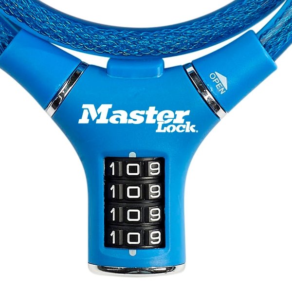 Master Lock Ocelové kombinační lanko na kolo 8229EURDPROBLU - 0,9m modré