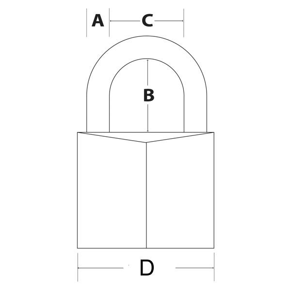 Master Lock Visiaci zámok z pevného hliníka 9140EURDBLK - 40mm