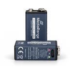MediaRange nabíjecí USB-C Li-Ion baterie E-Block, 9V, 340 mAh, 2ks