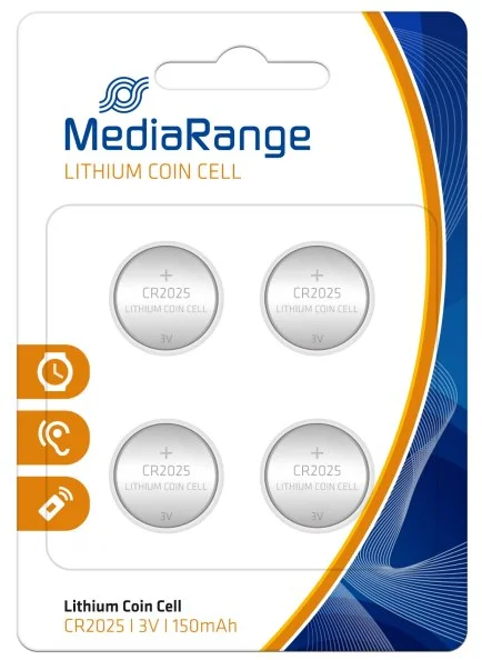 MediaRange Premium lítiová batéria CR2025 3V blister 4ks/balenie