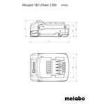 Metabo Akumulátor LiPOWER 18 V – 2,0 Ah (625026000)