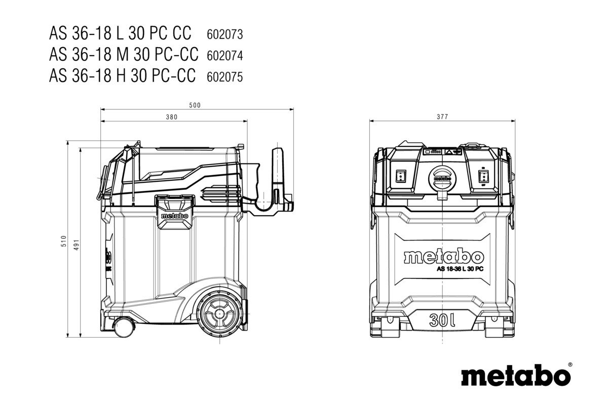 Metabo AS 36-18 H 30 PC-CC (602075850)