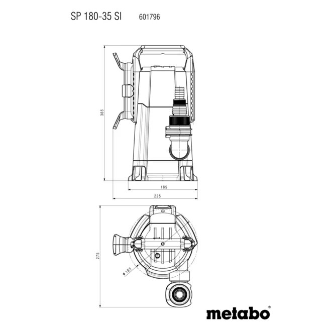 METABO SP 180-35 SI Ponorné čerpadlo na znečištěnou vodu (601796000)