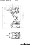 METABO SSW 18 LTX 550 BL Akumulátorový rázový utahovák, metabox (602404840)