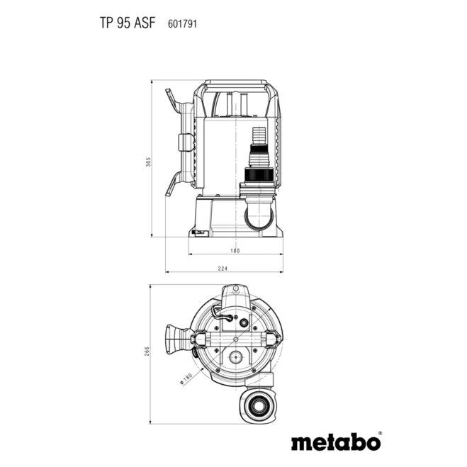 METABO TP 95 ASF Inox Ponorné čerpadlo na čistou vodu (601791000)