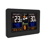 Meteostanica Solight, aplikácia Smart Life, extra veľký farebný LCD displej, teplota, vlhkosť, tlak, nabíjanie cez USB, čierna