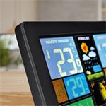 Meteostanica Solight, extra veľký farebný LCD displej, teplota, vlhkosť, tlak, RCC, nabíjanie cez USb, čierna