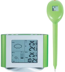 Meteostanice se senzorem pro měření vlhkosti půdy, W 263+ W235, 30 m, stříbrná/zelená