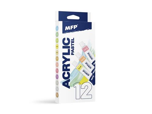 MFP Akrylové barvy set pastel+metal 12 x 12ml