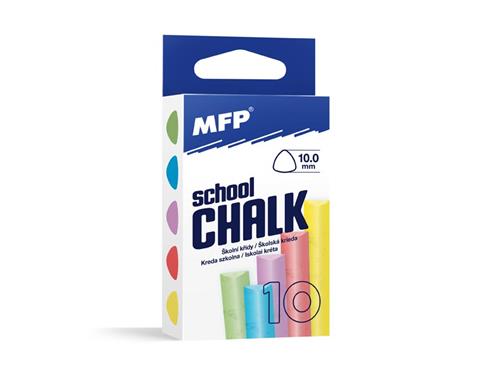 MFP Křídy M barevné trojhranné 10 ks v krabičce neprášivá