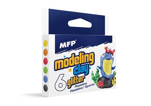 MFP Modelovací hmota 6 ks barev GLITTER 100g