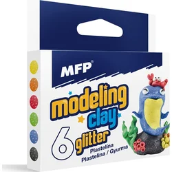 MFP Modelovací hmota 6 ks barev GLITTER 100g