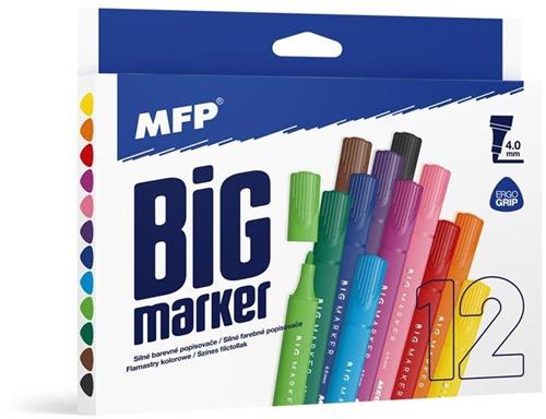 MFP Popisovače Jumbo 12 ks barev 4,0mm trojhranné