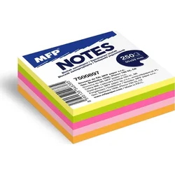 MFP Samolepiaca podložka 50x50mm 250 listov mix 5 farieb neónová