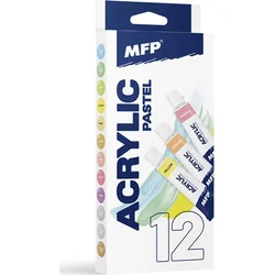 MFP Súprava akrylových farieb pastel+metal 12 x 12ml