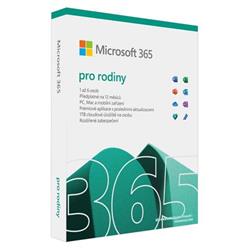 Microsoft 365 pre rodiny CZ - predplatné na 1 rok