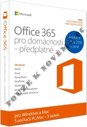 Microsoft Office 365 pro domácnosti CZ - 5 uživatelů (6GQ-00721)