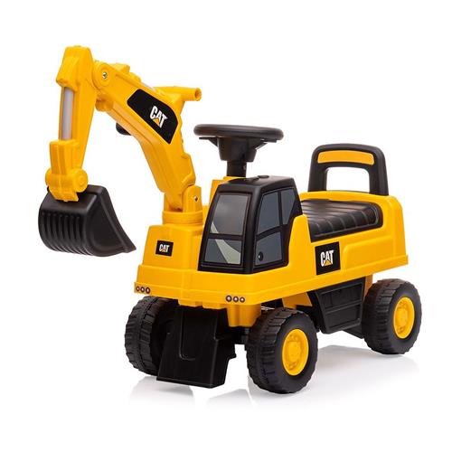 Milly Mally Detská kolobežka rýpadlo so zvukom CAT Excavator žltá